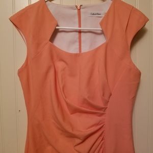 Calvin Klein peach dress